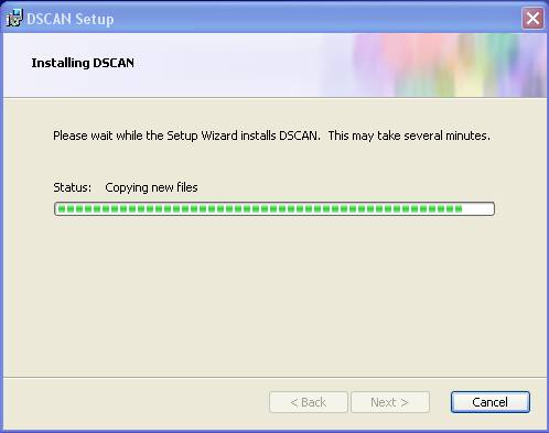 ors de l'installation des fichiers (quelques secondes), la barre de progression vous montrera le dveloppement du processus systme de dploiement MSI 